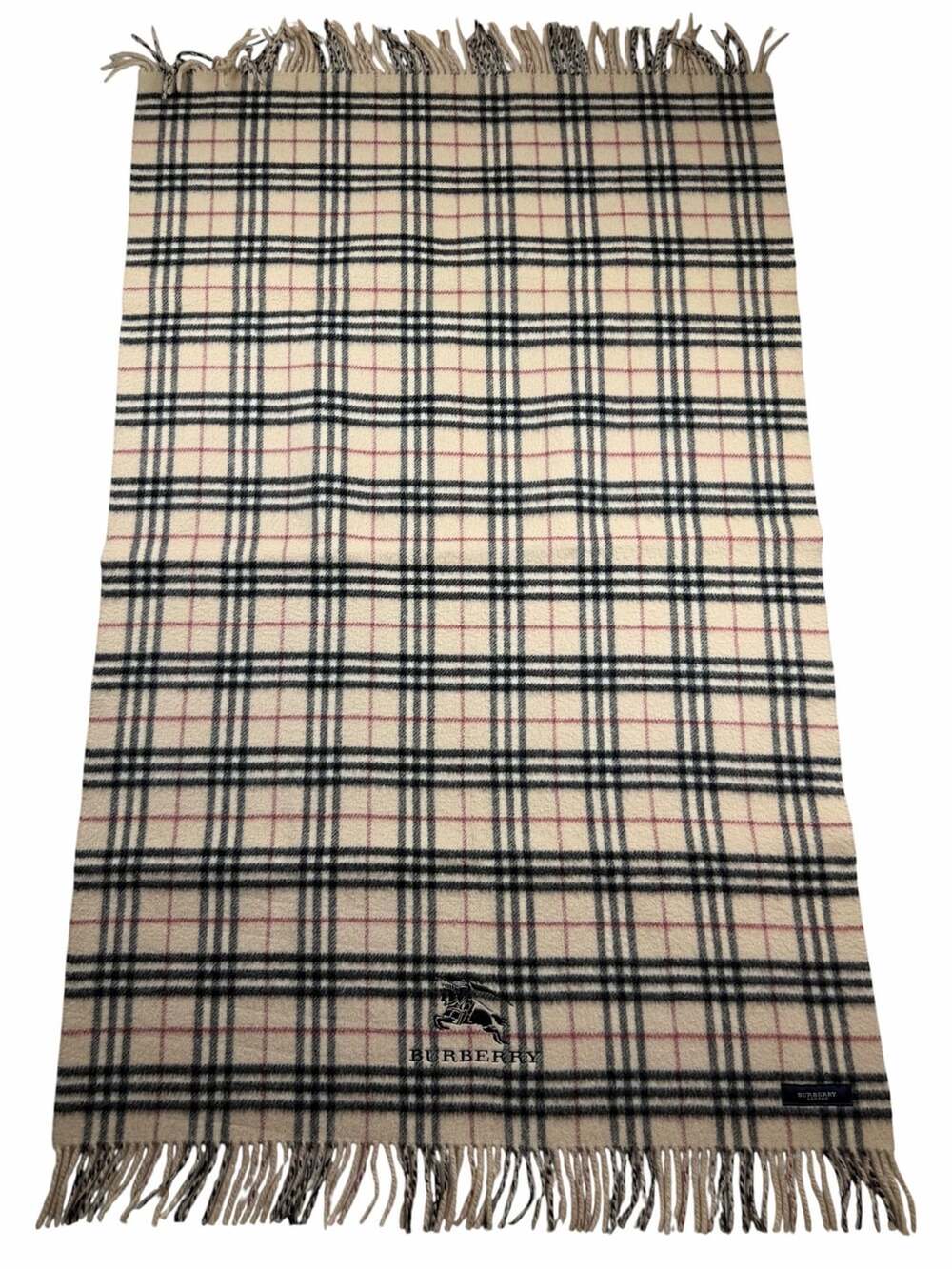 Burberry London Nova Check Wool Lap Blanket Throw 29x51 Made in Japan Vintage